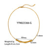 Wholesale Women's Irregular Oneword Stainless Steel And Titanium Steel Necklace With Snake Bone Chain And Geometric Styling Pvd Furnace Real Gold Electroplating