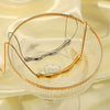 Wholesale Women's Irregular Oneword Stainless Steel And Titanium Steel Necklace With Snake Bone Chain And Geometric Styling Pvd Furnace Real Gold Electroplating