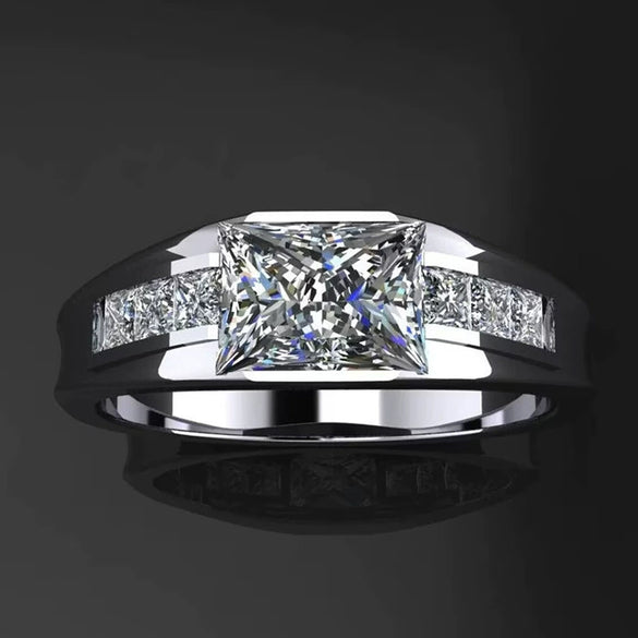 Wholesale Women's Jazz Style Geometric Copper Zirconia Ring Jewelry