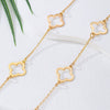 Wholesale Women's Jewelry Alloy Electroplated Flower And Four Leaf Clover Hollow Necklace