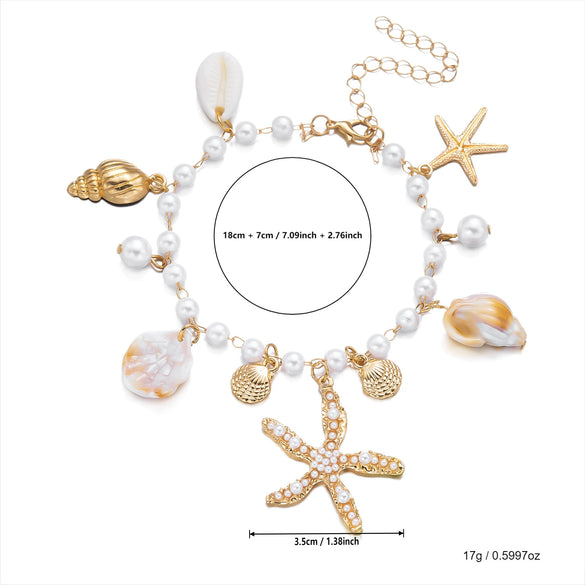 Wholesale Women's Jewelry Alloy Electroplated Geometric Animal Zodiac Shell Necklace Bracelet Anklet