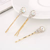Wholesale Women's Jewelry Alloy Hair Clip With Flower Diamond Crystal Electroplating