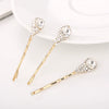 Wholesale Women's Jewelry Alloy Hair Clip With Flower Diamond Crystal Electroplating