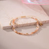 Wholesale Women's Jewelry Bohemian Style Colorful Natural Stone Bead String Bracelet Stainless Steel 18K Electroplated Geometric Pattern