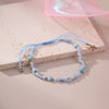 Wholesale Women's Jewelry Bohemian Style Colorful Natural Stone Bead String Bracelet Stainless Steel 18K Electroplated Geometric Pattern