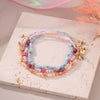 Wholesale Women's Jewelry Bohemian Style Colorful Natural Stone Bead String Bracelet Stainless Steel 18K Electroplated Geometric Pattern