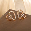 Wholesale Women's Jewelry Copper Alloy 18K Gold Plated Multizircon Earrings