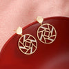 Wholesale Women's Jewelry Copper Alloy 18K Gold Plated Multizircon Earrings