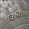 Wholesale Women's Jewelry Copper Alloy 18K Gold Plated Multizircon Earrings