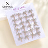 Wholesale Women's Jewelry Copper Alloy 18K Gold Plated Multizircon Earrings