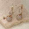 Wholesale Women's Jewelry Copper Alloy 18K Gold Plated Multizircon Earrings