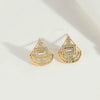 Wholesale Women's Jewelry Copper Heart Shape Zirconia Simple Vintage Earrings