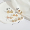 Wholesale Women's Jewelry Copper Heart Shape Zirconia Simple Vintage Earrings