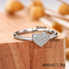 Wholesale Women's Jewelry Copper Heartshaped Geometric Zircon Ring
