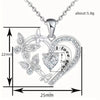 Wholesale Women's Jewelry Copper Mixed Gemstone Inlay Love Butterfly Pendant O Shaped Chain Electroplating Heart Shaped Animals Style