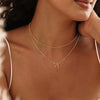 Wholesale Women's Jewelry Copper Plated Real Gold Bow Necklace