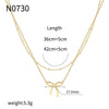 Wholesale Women's Jewelry Copper Plated Real Gold Bow Necklace