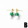 Wholesale Women's Jewelry Copper Plated Real Gold Geometric Seahorse Conch Pendant Earrings