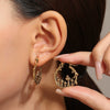 Wholesale Women's Jewelry Copper Vintage Retro Plant Flower Carved Branch Mushroom Pendant Earrings And Ring