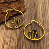 Wholesale Women's Jewelry Copper Vintage Retro Plant Flower Carved Branch Mushroom Pendant Earrings And Ring