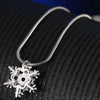 Wholesale Women's Jewelry Creative Snowflake Inlaid Zircon Necklace With Geometric Design And Electroplating Treatment
