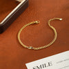 Wholesale Women's Jewelry Cuban Chain Bracelet Copper Electroplated Geometric Devil's Eye Zircon Retro Style