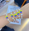 Wholesale Women's Jewelry Fresh Water Pearl Shell Beads Heart Charm Bracelet