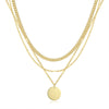 Wholesale Women's Jewelry Geometric Copper Gold Plated Multilayer Clavicle Chain Necklace