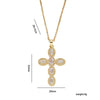 Wholesale Women's Jewelry Geometric 18K Gold Plated Titanium Steel Cross Pendant Ochain Necklace