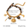 Wholesale Women's Jewelry Heart Geometric Animal Zodiac Stainless Steel Fabric Pendant Necklace Bracelet With Vacuum Plating In Furnace