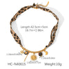 Wholesale Women's Jewelry Heart Geometric Animal Zodiac Stainless Steel Fabric Pendant Necklace Bracelet With Vacuum Plating In Furnace