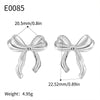 Wholesale Women's Jewelry Light Luxury Copper Gold Plated Bow Tie Earrings