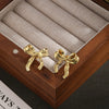 Wholesale Women's Jewelry Light Luxury Copper Gold Plated Bow Tie Earrings