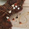 Wholesale Women's Jewelry Light Luxury Love Water Drops Bell Natural Shell 316L Stainless Steel 18K Gold Plated