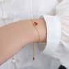Wholesale Women's Jewelry Light Luxury Love Water Drops Bell Natural Shell 316L Stainless Steel 18K Gold Plated