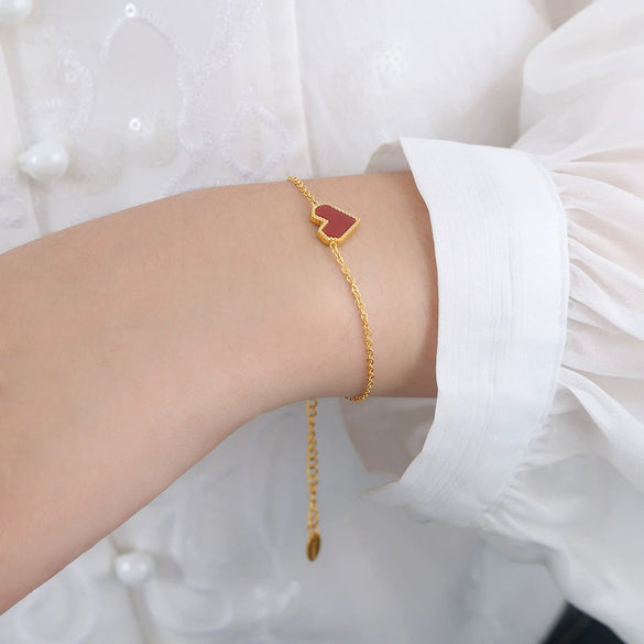 Wholesale Women's Jewelry Light Luxury Love Water Drops Bell Natural Shell 316L Stainless Steel 18K Gold Plated