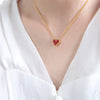 Wholesale Women's Jewelry Light Luxury Love Water Drops Bell Natural Shell 316L Stainless Steel 18K Gold Plated