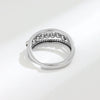 Wholesale Women's Jewelry Ring S925 Silver Geometric Electroplated Simple Wave Point Beaded Open Ring