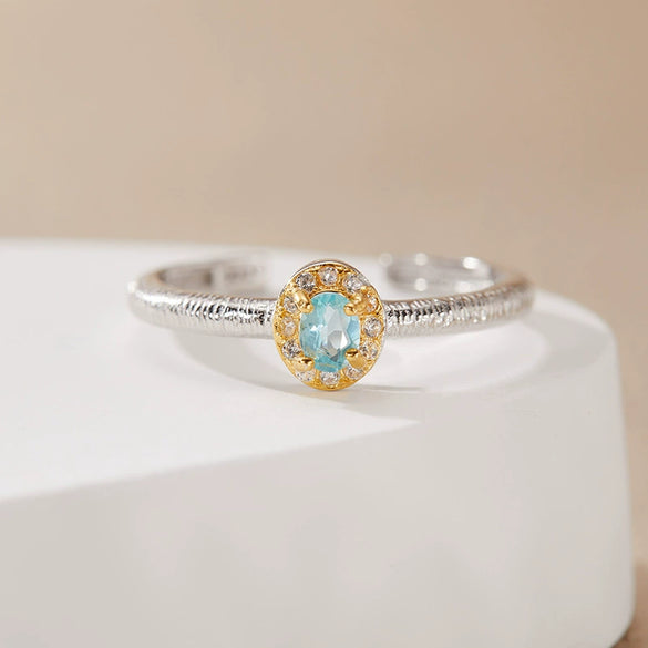 Wholesale Women's Jewelry S925 Sterling Silver Crystal Ring With Crown And Wave Pattern Set With Gemstones