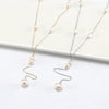 Wholesale Women's Jewelry S925 Sterling Silver Freshwater Pearl Exaggerated Geometric Electroplated Necklace With Extension Chain