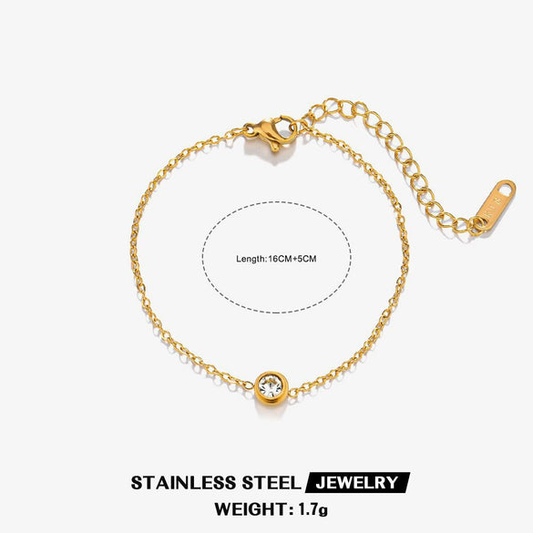 Wholesale Women's Jewelry Set Cuban Chain Bracelet Stacked 18K Gold Plated Stainless Steel Flat Snake Bracelet With Geometric Pattern