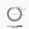 Wholesale Women's Jewelry Set Cuban Chain Bracelet Stacked 18K Gold Plated Stainless Steel Flat Snake Bracelet With Geometric Pattern