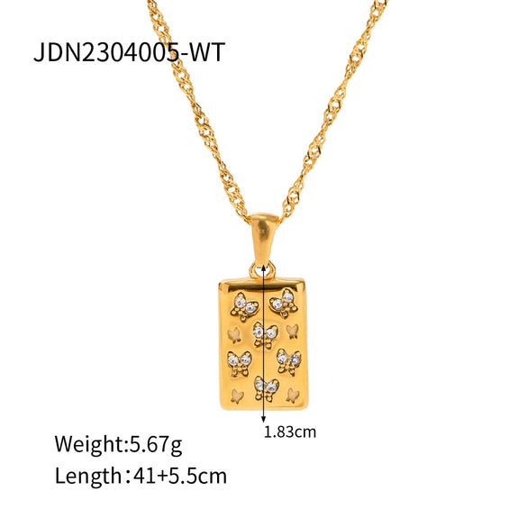 Wholesale Women's Jewelry Set Electroplated Titanium Steel And Stainless Steel Animal Style Earrings And Necklace