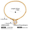 Wholesale Women's Jewelry Set Geometric Stainless Steel And Titanium Steel Electroplated Earrings Necklaces And Bracelets
