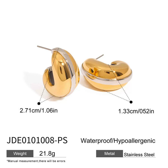 Wholesale Women's Jewelry Set Geometric Stainless Steel And Titanium Steel Electroplated Earrings Necklaces And Bracelets