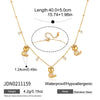 Wholesale Women's Jewelry Set Geometric Stainless Steel And Titanium Steel Electroplated Earrings Necklaces And Bracelets