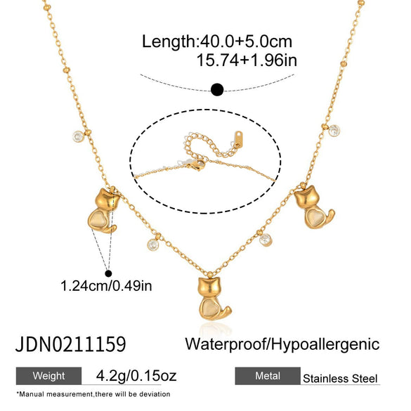 Wholesale Women's Jewelry Set Geometric Stainless Steel And Titanium Steel Electroplated Earrings Necklaces And Bracelets