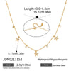 Wholesale Women's Jewelry Set Geometric Stainless Steel And Titanium Steel Electroplated Earrings Necklaces And Bracelets