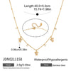 Wholesale Women's Jewelry Set Geometric Stainless Steel And Titanium Steel Electroplated Earrings Necklaces And Bracelets