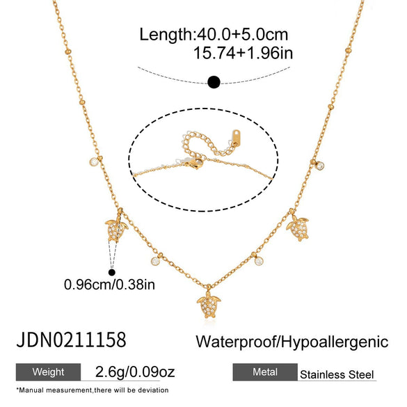 Wholesale Women's Jewelry Set Geometric Stainless Steel And Titanium Steel Electroplated Earrings Necklaces And Bracelets